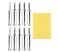 sourcing map Pack of 10 900M Solder Tips Internally Heated Soldering Tips with Cleaning Sponge Pad Replacement Welding Accessories Kit for Electrical Solder Station Tip (900M-T-3C)