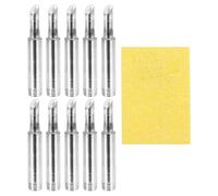 sourcing map Pack of 10 900M Solder Tips Internally Heated Soldering Tips with Cleaning Sponge Pad Replacement Welding Accessories Kit for Electrical Solder Station Tip (900M-T-4C)