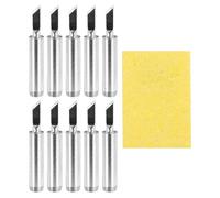 sourcing map Pack of 10 900M Solder Tips Internally Heated Soldering Tips with Cleaning Sponge Pad Replacement Welding Accessories Kit for Electrical Solder Station Tip (900M-T-1.5SK)