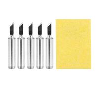 sourcing map Pack of 5 900M Solder Tips Internally Heated Soldering Tips with Cleaning Sponge Pad Replacement Welding Accessories Kit for Electrical Solder Station Tip (900M-T-1.5SK)