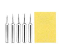 sourcing map Pack of 5 900M Solder Tips Internally Heated Soldering Tips with Cleaning Sponge Pad Replacement Welding Accessories Kit for Electrical Solder Station Tip (900M-T-0.5C)
