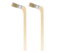 sourcing map Paint Brush 2Pcs 1" Brush Width Reusable Variety Angle Bend Brushes Radiator Paint for All Latex Oil Painting Furniture Walls Home Improvement