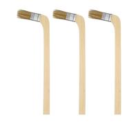 sourcing map Paint Brush 3Pcs 1" Brush Width Reusable Variety Angle Bend Brushes Radiator Paint for All Latex Oil Painting Furniture Walls Home Improvement, Brown