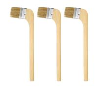 sourcing map Paint Brush 3Pcs 2" Brush Width Reusable Variety Angle Bend Brushes Radiator Paint for All Latex Oil Painting Furniture Walls Home Improvement, Brown