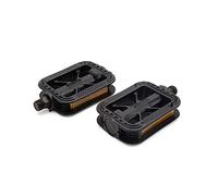 sourcing map Pair Black Plastic Anti Slip Axle Flat Platform Pedals for Bike Bicycle Cycling