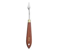 sourcing map Palette Knife Painting Tool 1.06" x 0.47" Stainless Steel Teardrop Blade 7.09" Length Spatula Painting Pallet Knives with Hole Beech Wood Handle for Oil Acrylic Canvas, Red/Silver