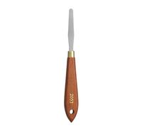 sourcing map Palette Knife Painting Tool 2.56" x 0.39" Stainless Steel Teardrop Blade 7.09" Length Spatula Painting Pallet Knives with Hole Beech Wood Handle for Oil Acrylic Canvas, Red/Silver