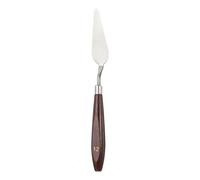 sourcing map Palette Knife Painting Tool 2.83 x 0.91 Stainless Steel Art Spatula Pallet Knives Scrapers Tools with Beech Wood Handle for Acrylic Oil Canvas Mixing Spreading, Red/Silver