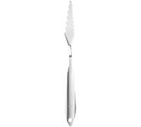 sourcing map Palette Knife Painting Tool 8.78" 304 Stainless Steel Large Serrated Spatula Painting Pallet Knives with Hole Design for Acrylic Canvas, Silver