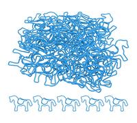 sourcing map Paper Clip Horse Animal-Shaped Cute Decorative Fun Clips Bookmarks with Box 1.4 Inch Blue for Organize Office Home, Pack of 40