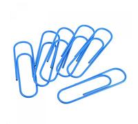 sourcing map Paper Clips Large Size 3.9 Inch Vinyl Coated to Prevent Tearing Pages for Organize Office Home Blue Count 20