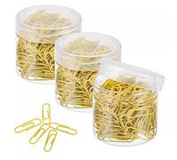 sourcing map Paper Clips Small Size 1.1 Inch Vinyl Coated to Prevent Tearing Pages with Box for Organize Office Home Yellow Count 600