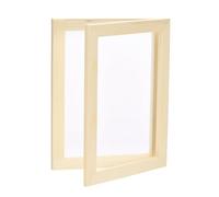 sourcing map Paper Making Screen Wooden Paper Making 9.8 x 7.5 Inch Papermaking Frame Kit Double Layer for DIY Paper Craft Making Cards, Bookmarks