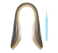 sourcing map Paper Quilling Kit, 15.4 Inch 3mm Paper Quilling Strips with Blue Pen for Beginners DIY Hand Crafts Teaching Tools Flower Decoration(Brown, Pack of 100)