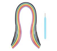 sourcing map Paper Quilling Kit, 15.4 Inch 5mm 24 Colors Paper Quilling Strips with Blue Pen for Beginners DIY Hand Crafts Teaching Tools Flower Decoration(Multi-Colored, Pack of 120)