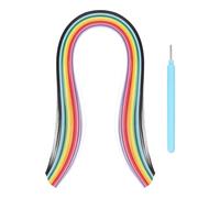 sourcing map Paper Quilling Kit, 15.4 Inch 5mm 26 Colors Paper Quilling Strips with Blue Pen for Beginners DIY Hand Crafts Teaching Tools Flower Decoration(Multi-Colored, Pack of 260)