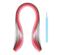 sourcing map Paper Quilling Kit, 15.4 Inch 5mm Paper Quilling Strips with Blue Pen for Beginners DIY Hand Crafts Teaching Tools Flower Decoration(Red, Pack of 100)