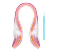 sourcing map Paper Quilling Kit, 15.4 Inch 5mm Paper Quilling Strips with Blue Pen for Beginners DIY Hand Crafts Teaching Tools Flower Decoration(Pink, Pack of 100)