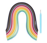 sourcing map Paper Quilling Kit, 21.3 Inch 3mm 50 Colors Paper Quilling Strips with Blue Pen for Beginners DIY Hand Crafts Teaching Tools Flower Decoration(Multi-Colored, Pack of 500)