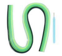sourcing map Paper Quilling Kit, 21.3 Inch 5mm Paper Quilling Strips with Blue Pen for Beginners DIY Hand Crafts Teaching Tools Flower Decoration(Green, Pack of 120)