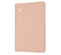 sourcing map Passport Cover Holder, Waterproof PU Leather Passport Cover Card Protector Sleeve for Women & Men Document Organizer Travel Accessories for Anniversary Wedding Gift, Pink