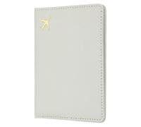sourcing map Passport Cover Holder, Waterproof PU Leather Passport Cover Card Protector Sleeve for Women & Men Document Organizer Travel Accessories for Anniversary Wedding Gift, Grey