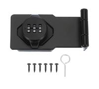 sourcing map Password Hasp Locks Keyless Combination Latch Lock 90 Degree 4.5 Inch Twist Knob for Door Security Gate Small Doors Cabinets Bathroom Closet Fence Garage Garden Cupboard(Black)