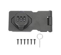 sourcing map Password Hasp Locks Keyless Combination Lock 3.5 Inch Twist Knob for Door Security Gate Small Doors Cabinets Bathroom Closet Fence Garage Garden Cupboard(Grey)