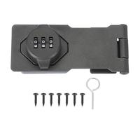 sourcing map Password Rotary Hasp Locks, Mechanical Cabinet Combination Latch Locks 4.5" Security Keyless Rotary Hasp Latch Lock for Shed Door Sliding Closet Bathroom Outdoor Grey