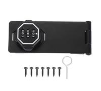 sourcing map Password Rotary Hasp Locks, Mechanical Cabinet Combination Latch Locks 5" Security Keyless Rotary Hasp Latch Lock No Drilling for Shed Door Sliding Closet Bathroom Outdoor Black