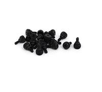sourcing map PC Computer Case Metal Thumbscrews Thumb Screws Black 20pcs