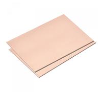 sourcing map PCB Copper Clad Board Laminate 100mm x 70mm x 1mm FR4 Glass Fiber Double-Sided for Circuit Projects, Pack of 2