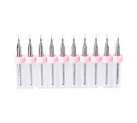 sourcing map PCB Drill Bits 0.15mm Tungsten Carbide Rotary Tool Jewelry CNC Engraving Print Circuit Board Micro Drill Bits 1/8 Inch Shank 1 Set (10 Pcs)