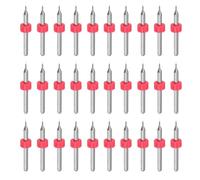 sourcing map PCB Drill Bits 0.1mm Tungsten Carbide Rotary Tool Jewelry CNC Engraving Print Circuit Board Micro Drill Bits 1/8 Inch Shank 30 Pcs