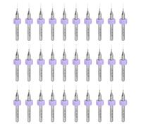 sourcing map PCB Drill Bits 0.3mm Tungsten Carbide Rotary Tool Jewelry CNC Engraving Print Circuit Board Micro Drill Bits 1/8 Inch Shank 30 Pcs