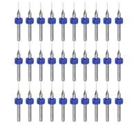 sourcing map PCB Drill Bits 0.4mm Tungsten Carbide Rotary Tool Jewelry CNC Engraving Print Circuit Board Micro Drill Bits 1/8 Inch Shank 30 Pcs