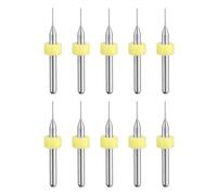sourcing map PCB Drill Bits 0.55mm Tungsten Carbide Rotary Tool Jewelry CNC Engraving Print Circuit Board Micro Drill Bits 1/8 Inch Shank 10 Pcs