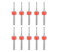 sourcing map PCB Drill Bits 1.25mm Tungsten Carbide Rotary Tool Jewelry CNC Engraving Print Circuit Board Micro Drill Bits 1/8 Inch Shank 10 Pcs