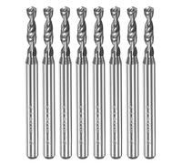 sourcing map PCB Drill Bits 2.4mm Tungsten Carbide Spiral Flute Jewelry CNC Engraving Print Circuit Board Micro Drill Bits 1/8" Shank 8pcs