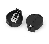 sourcing map PCB Hole Plugging Type CR/LIR2450 Button Cell Battery Holder 2pcs