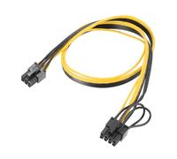 sourcing map PCIe Cable 6 Pin Male to 8 Pin (6+2) Male GPU Power Supply Cable PCI Express Power Adapter Cable 520mm/20.5" for Graphics Card