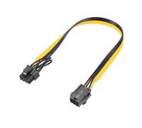 Sourcing Map PCIe Power Adapter Cable - 6 Pin Female to 8 Pin (6+2) Male PCI Express GPU Power Supply - 320mm/12.6" for Graphics Card
