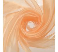 sourcing map Peach Organza Fabric 60" Bridal Solid Sheer Organza Crystal Organza Sheer Silky Fabric for DIY Craft Table Runner Wedding Party Home Decoration, 60" by 1 Yard