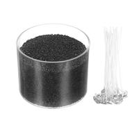 sourcing map Pearled Sand Candles with 30 Pcs Wicks 14Oz / 400g Candle Beads Refillable Powder Sand Wax Making Kit for Thanksgiving Christmas Wedding Party DIY Home Crafts, Black