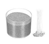 sourcing map Pearled Sand Candles with 50 Pcs Wicks 21Oz / 600g Gray | Candle Beads,Refillable Powder Sand,Wax Making Kit for Thanksgiving,Christmas,Wedding,Party,DIY,Home,Crafts
