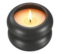 sourcing map Pebble Tea Light Candle Holder, 5.7cm Height Tealight Candle Holder Handcrafted Ceramic Decorative Calming Home Decor Accent for Table Centerpiece Wedding, Black