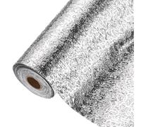 sourcing map Peel and Stick Countertops 15.7" x 394" Self-Adhesive Contact Paper Waterproof Oilproof Wallpaper for Kitchen Backsplash Furniture Wardrobe Countertop Cabinet Orange Peel Silver