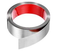 sourcing map Peel and Stick Metal Molding Trim 2" x 20ft Self-Adhesive Stainless Steel Wall Trim Mirror Like Decorate Strip for Wall Ceiling Floor Cabinet Tile Edge, Silver