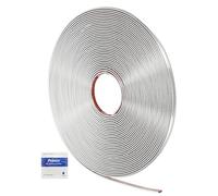 sourcing map Peel and Stick Molding Trim 65.6ft x 0.4" Flexible Wall Trim Self Adhesive PVC Wall Corner Gap Sealing Trim for Wall Ceiling Floor Cabinet Tile Edge Mirror Frame, Silver