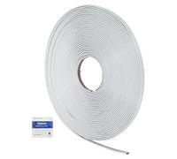 sourcing map Peel and Stick Molding Trim 65.6ft x 0.4" Flexible Wall Trim Self Adhesive PVC Wall Corner Gap Sealing Trim for Wall Ceiling Floor Cabinet Tile Edge Mirror Frame, White